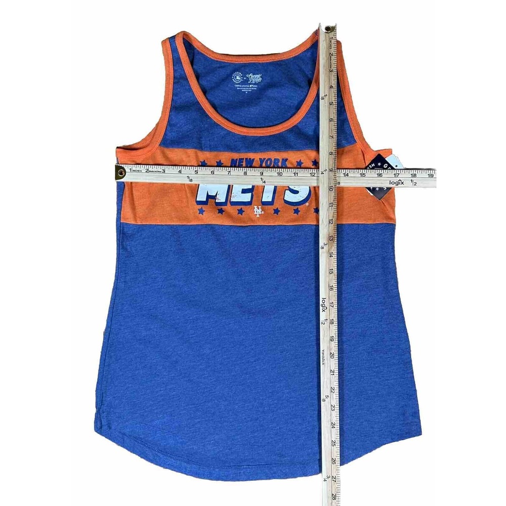 New York Mets Tank Top Shirt Womens Size M Blue Orange Campus Lifestyle MLB NWT - Picture 3 of 4